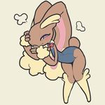  2017 4_fingers anthro blush bow_tie brown_fur bunny_costume butt clothing costume digital_media_(artwork) female fur half-closed_eyes horny_(disambiguation) imminent_sex itsunknownanon leaning leaning_forward leotard long_ears looking_at_viewer lopunny nintendo pok&eacute;mon pose purple_eyes simple_background smile solo standing tight_clothing video_games 