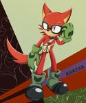  2017 anthro big_head black_nose canine clothing custom_character_(sonic_forces) eyewear fur glasses gloves male mammal sonic_(series) sonic_forces toony video_games wolf だのん 