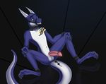  2017 anal_beads anthro balls bdsm bondage bound collar dragon fafaqweqwe male muzzle_(disambiguation) nude penis sergeantyakirr sex_toy solo tongue tongue_out 