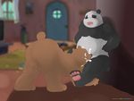 balls bear cartoon_network cum cum_in_mouth cum_inside duo grizzly_(wbb) grizzly_bear male male/male mammal oral panda panda_(wbb) ursofofinho we_bare_bears 