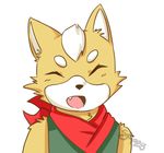  arthur_(artist) eyes_closed fox_mccloud nintendo open_mouth simple_background star_fox video_games white_background yawn 