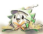  2016 ambiguous_gender avian beak biped brown_beak cosplay costume decidueye feral front_view furry_character_wearing_fursuit fursuit gradient_background grey_background light_theme mask_(marking) nintendo open_mouth open_smile pok&eacute;mon pok&eacute;mon_costume rowlet simple_background smile solo talons tracey--sketchit_(artist) traditional_media_(artwork) two_tone_beak vertical_bar_eyes video_games watercolor_(artwork) white_background white_beak 