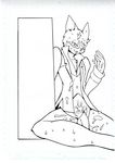 2015 after_sex anthro blush bottomless cat clothed clothing comic doujinshi feline flaccid kori-nio log_horizon male mammal messy nyanta penis solo sweat 
