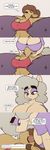  2017 anthro boob_hat breasts brown_eyes cleavage clothed clothing daughter dialogue english_text equine eyeshadow fan_character female georgia_lockheart grey_hair hair hellen_lockheart horse incest kissing lipstick makeup mammal mother mother_and_daughter my_little_pony parent pony stunnerpony text thong tumblr 