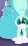  2017 after_sex anal anus butt clitoris cum dragon female friendship_is_magic gaping gaping_anus half-closed_eyes hi_res looking_back my_little_pony princess_ember_(mlp) pussy saurian_(artist) solo 