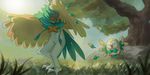  ambiguous_gender angry avian beak bird decidueye duo feathered_wings feathers nintendo owl pok&eacute;mon presteasy_(artist) pseudo_clothing rowlet tantrum video_games wings 