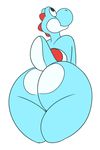  2017 absurd_res alpha_channel ambiguous_gender anthro big_butt butt butt_shot cyan_yoshi dinosaur hi_res huge_butt komponi mario_bros nintendo rear_view scalie solo thick_thighs video_games wide_hips yoshi 