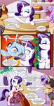  2017 clothing cutie_mark deusexequus dialogue earth_pony english_text equine eyes_closed eyeshadow female friendship_is_magic group hair hi_res horn horse inside internal makeup mammal my_little_pony open_mouth pony rarity_(mlp) saliva sapphire_shores_(mlp) smile text unicorn 