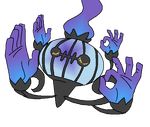  4_arms 5_fingers aliasing alpha_channel chandelure eyes_closed just_right meme multi_arm multi_limb nintendo not_furry ok_sign pacha_(the_emperor&#039;s_new_groove) pok&eacute;mon simple_background transparent_background unknown_artist video_games 
