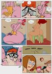  anthro breasts butt canine clothing dexter dexter&#039;s_mom disney english_text eyewear glasses gloves goof_troop grigori_(artist) hair helen_parr human incest lila_test_(character) madeline_fenton mammal mother mother_and_son nipples nude parent peg_pete pussy_juice red_hair size_difference son susan_long text 