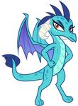  2017 alpha_channel anearbyanimal cyan_scales dragon female feral friendship_is_magic horn looking_at_viewer my_little_pony princess_ember_(mlp) scales scalie simple_background solo transparent_background wings 
