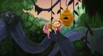  2017 bag beehive cutie_mark equine feathered_wings feathers female feral flower fluttershy_(mlp) forest friendship_is_magic hair mammal my_little_pony outside pegasus pink_hair plant sky solo taneysha tree wings 