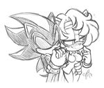  2017 blush bottomless cat chibi-jen-hen clothed clothing duo feline female hand_on_hip hedgehog jade_the_cat kissing_hand male male/female mammal nervous one_eye_closed romantic_couple shadow_the_hedgehog sonic_(series) wide_hips 