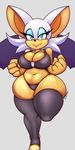  2017 anthro bat big_breasts big_ears black_nose blue_eyes blush bra breasts cleavage clothed clothing eyelashes eyeshadow female fur hair half-closed_eyes hi_res legwear lips lipstick makeup mammal midriff multicolored_fur navel nipple_bulge nosmir one_leg_up overweight panties pinup pose rouge_the_bat seductive signature simple_background slightly_chubby smile socks solo sonic_(series) sports_bra standing tan_fur teal_eyes thick_thighs thigh_highs thigh_socks tight_clothing two_tone_fur underwear video_games voluptuous white_background white_fur wings 