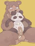  ambiguous_gender balls bear blush cum male male/ambiguous mammal panda penis rolling_(artist) young 