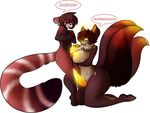  anthro breasts cum dickgirl dickgirl/male duo intersex intersex/male male mammal red_panda sex tehbuttercookie titfuck 