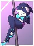  bojack_horseman breasts cetacean dancing female lipstick makeup mammal marine orca pole pole_dancing stripper unknown_artist whale 