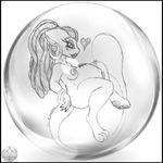  &lt;3 blush bracelet bubble ear_piercing female jazz jewelry legendary_pok&eacute;mon mew mike_argentum_(artist) nintendo piercing pok&eacute;mon pregnant sketch solo video_games 