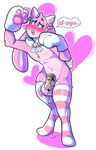  &lt;3 ... 2017 anthro ball_growth balls bell big_balls biped blush bow buckteeth cat_costume chastity_cage chest_tuft clothing costume dialogue digital_drawing_(artwork) digital_media_(artwork) digitigrade dripping english_text excessive_precum fake_cat_ears fake_ears flaccid floppy_ears fluffy fluffy_tail front_view full-length_portrait fur gloves grey_eyes growth half-closed_eyes head_tuft lagomorph legwear lizardbat_(artist) looking_away looking_pleasured male mammal mostly_nude motion_lines navel navel_rim onomatopoeia open_mouth outline paw_gloves penis pink_background pink_balls pink_fur portrait precum rabbit shadow short_tail simple_background slim socks solo sound_effects speech_bubble standing striped_legwear striped_socks stripes stubble stuttering teeth text thigh_socks tuft uncut white_background white_tail 