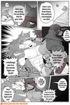  abs anthro biceps big_muscles canine comic fur greyscale male mammal monochrome muscular muscular_male naruever nipples pecs wolf zack_(naruever) 