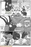  abs anthro biceps big_muscles canine comic fur greyscale lagomorph male mammal monochrome muscular muscular_male naruever nero_(naruever) nipples pecs rabbit wolf zack_(naruever) 