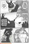  abs anthro biceps big_muscles canine comic fur greyscale lagomorph male mammal monochrome muscular muscular_male naruever nero_(naruever) nipples pecs rabbit wolf zack_(naruever) 