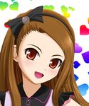  brown_eyes brown_hair hairband idolmaster idolmaster_(classic) idolmaster_2 long_hair minase_iori satousu solo 