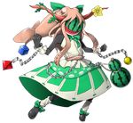  bow chain food fruit full_body hair_bow horns ibuki_suika ibuki_suika_(watermelon) long_hair lowres mazeran persona pun solo squid suica touhou transparent_background watermelon 