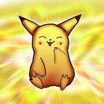  cute holographic pikachu pokemon shiny smile sn yellow 