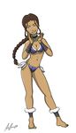  avatar bikini brown_hair katara legs swimsuit 