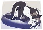  anthro butt fur looney_tunes male mammal neenya nude pep&eacute;_le_pew simple_background skunk solo striped_tail stripes warner_brothers white_fur 