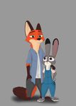  absurd_eyes anthro canine clothed clothing colored disney female fox i_ship_it_real_hard judy_hopps lagomorph male mammal nick_wilde rabbit simple_background simple_shading smile solid_color standing zootopia 