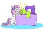  &diams; 2013 bobbin cloth counter digital_media_(artwork) ears_up equine fabric feral friendship_is_magic fur green_eyes grey_fur hair horn horse mammal mt multicolored_hair musical_note my_little_pony needle note_eyes nude open_mouth pink_hair pony purple_hair quadruped sewing sewing_machine signature simple_background solo standing suit_symbol sweetie_belle_(mlp) tailoring thread tongue two_tone_hair unicorn unicorn_horn white_background 