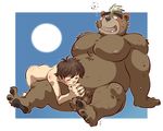  2017 41raco anthro ashigara balls bear child cum cum_in_mouth cum_inside fellatio human human_on_anthro interspecies looking_pleasured male male/male mammal nipples nude obese oral overweight sex sweat tokyo_afterschool_summoners young 
