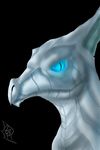  blue_eyes dragon everquest everquest_2 fin ice_dragon lady_vox_(everquest_2) lineless lovecatsanddragons scales slit_pupils video_games white_scales 