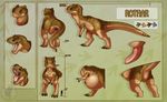  animal_genitalia anus dinosaur feral genital_slit ladyvenommyotismon macro model_sheet penis rothar slit theropod tyrannosaurus_rex vore 