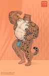  2017 abs anthro areola balls barely_visible_genitalia benji_(character) big_arms body_builder bulge clothed clothing clouded_leopard contest ear_piercing feline flaccid flexing front_view green_eyes hi_res hyper hyper_muscles mainlion male mammal markings musclegut muscular muscular_male nipples partially_clothed pecs penis penis_outline piercing simple_background smile smirk solo spots standing steroids subtle_penis thick_thighs underwear url vein veiny_muscles wardrobe_malfunction 