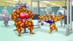  2017 abs atariboy bear biceps big_breasts big_muscles breasts butt canine clothing daughter disney exercise female hi_res hyper hyper_muscles lagomorph male mammal mature_female molly_cunningham mother muscular muscular_female muscular_male parent pecs rabbit rebecca_cunningham shorts smile talespin weights wolf workout 