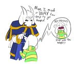  alternate_universe anthro asriel_dreemurr blush boss_monster caprine child clothing crying duo english_text fur goat god_of_hyperdeath horn long_ears male mammal narija outertale simple_background square_crossover stripes tears text undertale video_games white_fur young 