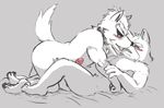  anthro bed blush canine duo fox fox_mccloud kissing male male/male mammal monochrome nintendo nude penis rohly star_fox video_games wolf wolf_o&#039;donnell 