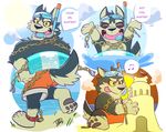  2017 anthro blush canine chain dog fur garmr hikazedragon male mammal summer tokyo_afterschool_summoners 