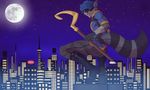  anthro blackbear butt butt_pose cane city clothing gloves hat male mammal raccoon sly_cooper sly_cooper_(series) solo video_games 