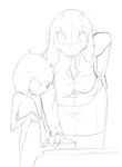  anthro balls caprine cloth clothed clothing coat erection female goat human humanoid_penis male male/female mammal measuring mother nude parent penis protagonist_(undertale) ruler simple_background skirt smile toriel undertale unknown_artist video_games young 