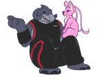  2017 3_fingers 3_toes alien alpha_channel alternate_form angel_(lilo_and_stitch) antennae black_eyes chest_markings claws clothed clothing digital_drawing_(artwork) digital_media_(artwork) disney duo experiment_(species) fluffy fur gantu grey_skin inner_ear_fluff lilo_and_stitch markings nude on_knee open_mouth open_smile pink_claws pink_fur plushember purple_eyes purple_nose simple_background sitting smile toes transparent_background uniform 