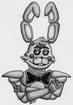  animatronic big_ears blush bow_tie buckteeth crossed_arms endoskeleton eyebrows eyeshadow five_nights_at_freddy&#039;s five_nights_at_freddy&#039;s_2 five_nights_at_freddys_2 fuzzy_cheeks hair joins lagomorph machine makeup mammal r4v3n_wy7ch rabbit robot teeth toy_bonnie_(fnaf) video_games 