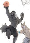  2017 abs anthro biceps canine clothed clothing dark-dusk dark_tatsuka fur male mammal muscular pecs shorts wolf 