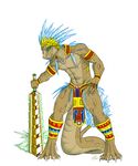  ancient anthro aztec feathered_serpent lazvolin_syrothaurant(lunardian) looking_at_viewer male mayan melee_weapon mythology quetzalcoatl sword weapon 