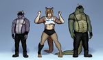  bgn clothed clothing crocodile crocodilian male navel ozzy_(character) reptile scalie topless victor_(chefbg) 