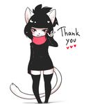  &lt;3 &lt;3_eyes anthro clothed clothing english_text feline female hair hi_res looking_at_viewer mammal mercy_(suelix) smile solo suelix text thigh_gap 