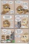  2017 anthro beaver buckteeth clothed clothing comic cub donkey equine eyewear female glasses horse jennifer_(study_partners) lisa_(study_partners) looking_back male mammal mustelid open_mouth otter rodent sarah_(study_partners) study_partners teeth thunderouserections woody_(study_partners) young 